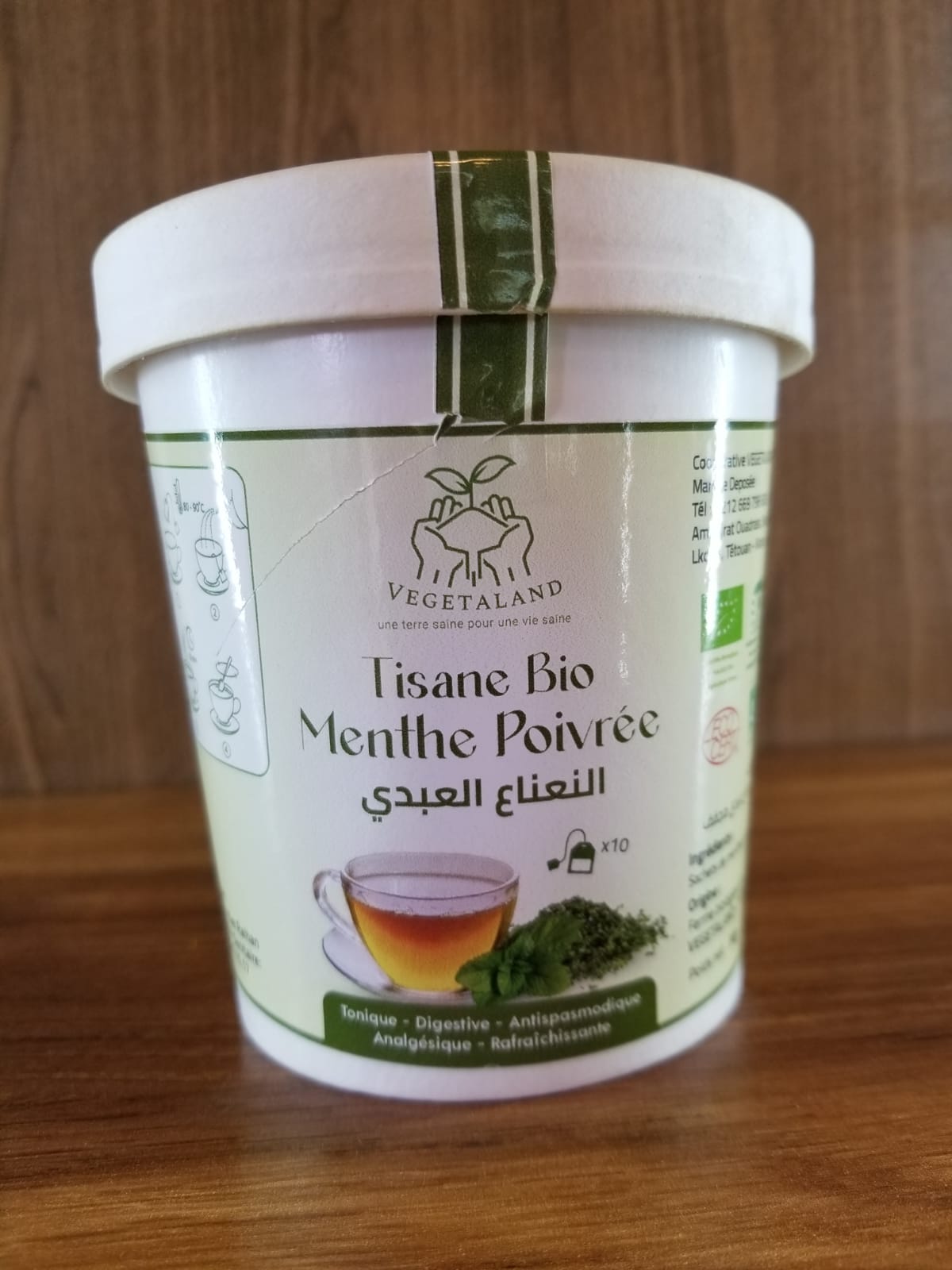 tisane bio menthe poivree